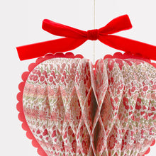 "Meri Meri x Liberty Paper Honeycomb Heart Decorations"