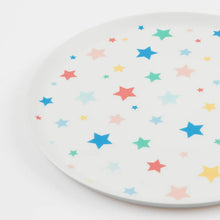 Star Pattern Recycled Plastic Large Plates (x 6)