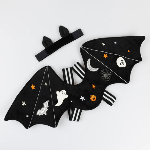 Embroidered Bat Wings Costume