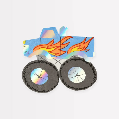 Monster Truck Napkins (x 16)