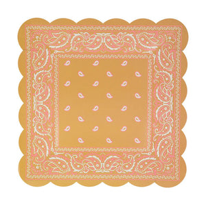 Western Bandana Square Plates (x 8)