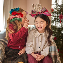 Plaid Bow & Antlers Headband