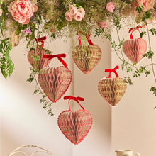 "Meri Meri x Liberty Paper Honeycomb Heart Decorations"