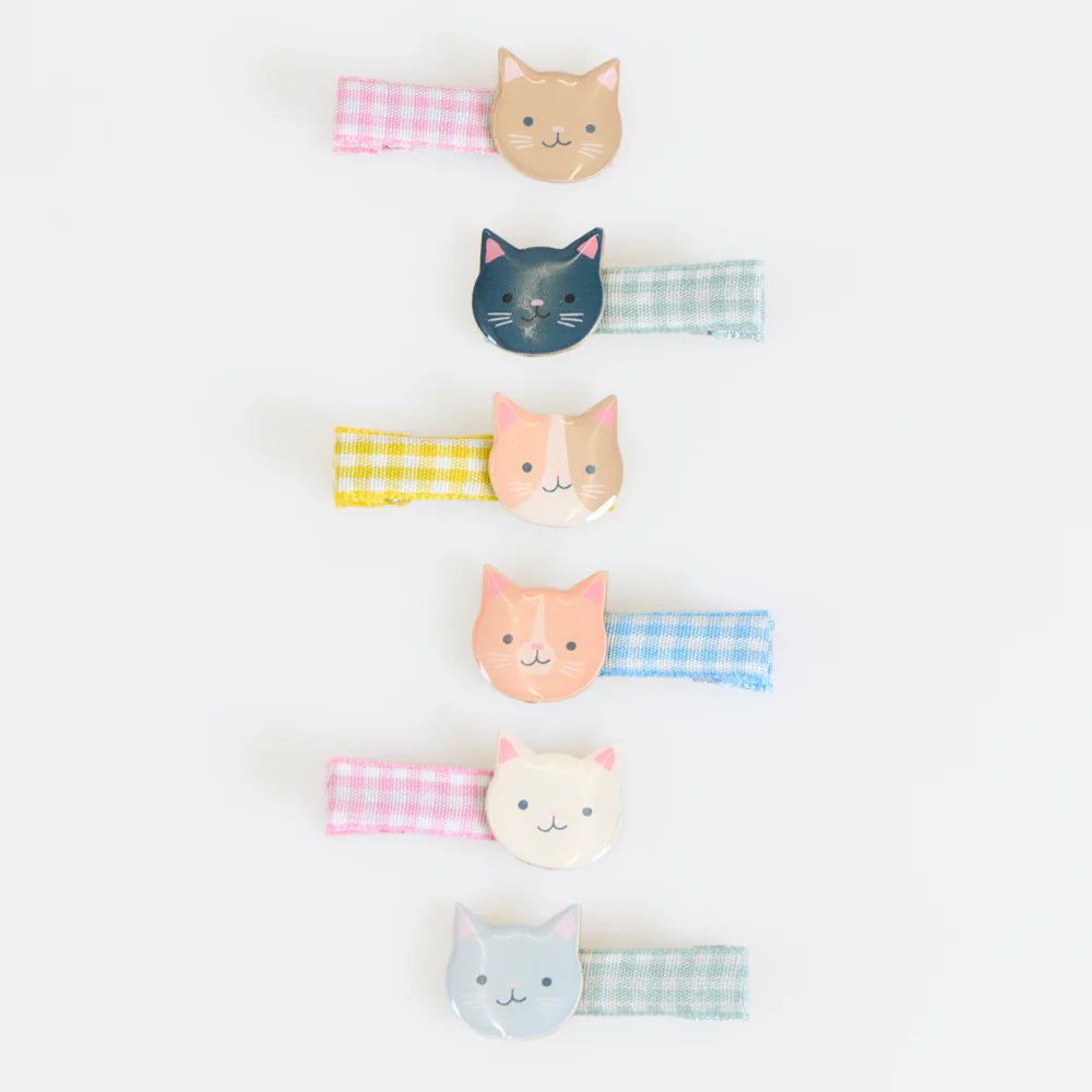 Kitten Club Hair Clips (x 6)