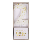 White Number 2 Candle