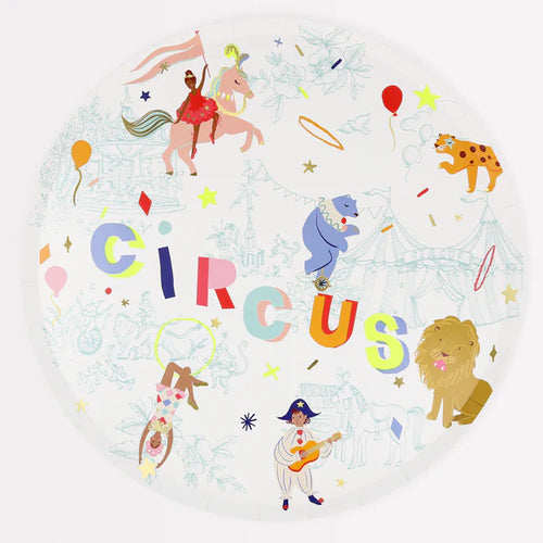 Circus Large Plates (x8)