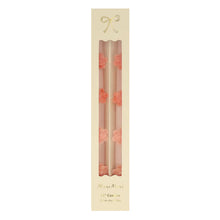 Pink Flower Taper Candles (x 2)