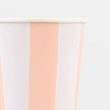 Pastel Stripe Cups (x 8)