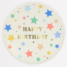 Happy Birthday Stars Dinner Plates (x 8)