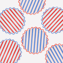 Nautical Striped Side Plates (x 8)