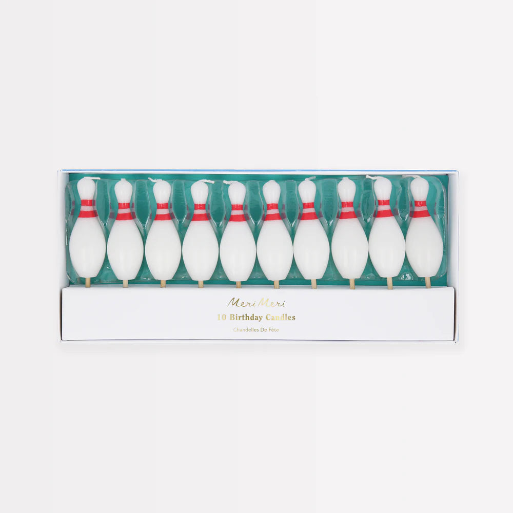Bowling Pin Candles (x 10)