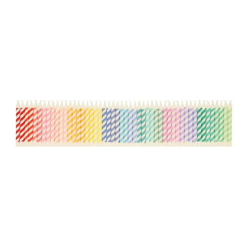 Rainbow Striped Mini Candles