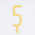 Slim Number 5 Candle