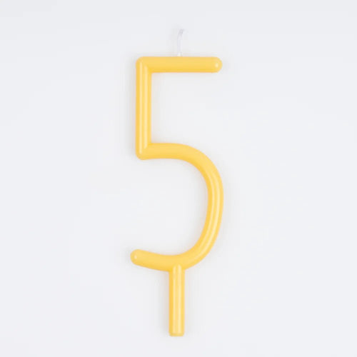 Slim Number 5 Candle