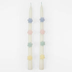 Pastel Flower Taper Candles (x 2)