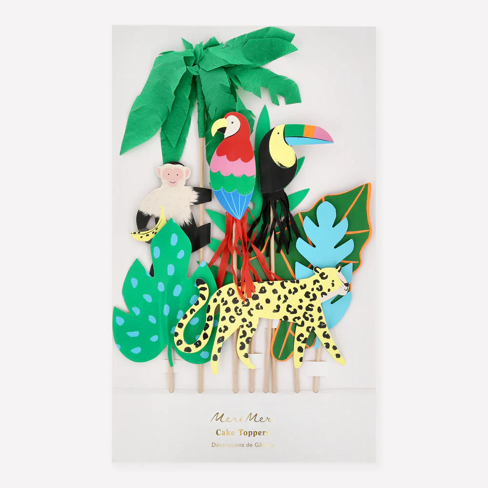 Jungle Jamboree Cake Toppers (x 8)