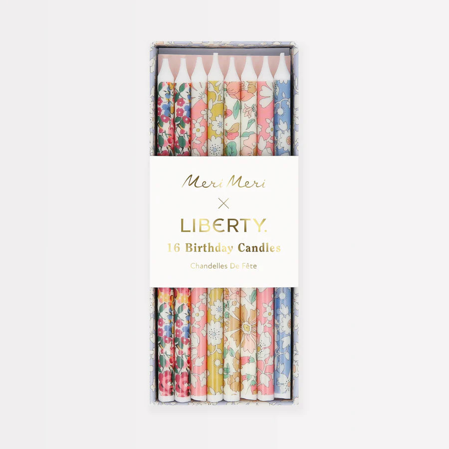 Liberty Mixed Print Party Candles (x 16)