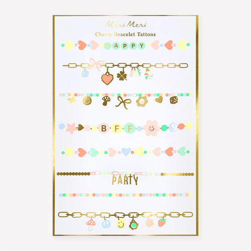 Charm Bracelet Temporary Tattoos