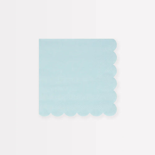 Summer Sky Blue Small Napkins (x 16)