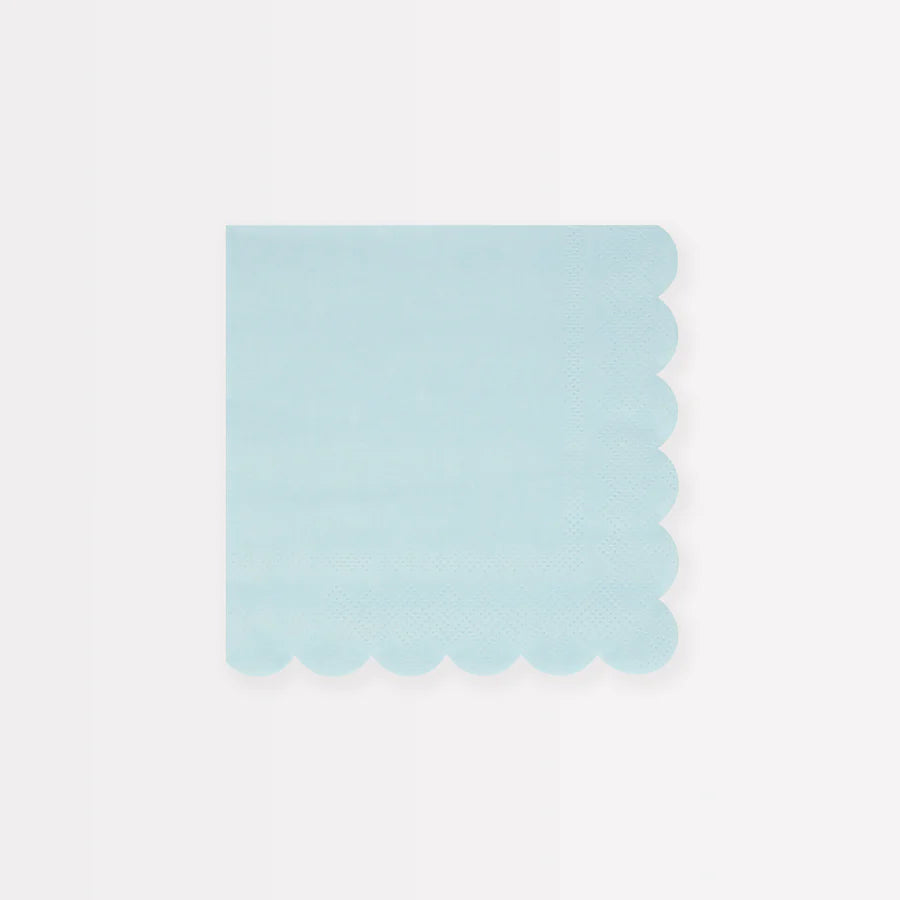 Summer Sky Blue Small Napkins (x 16)