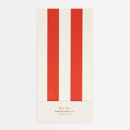 Red Striped Tablecloth