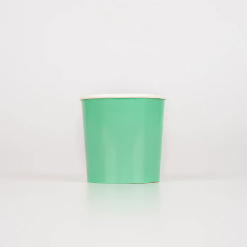 Emerald Green Tumbler Cups (x 8)