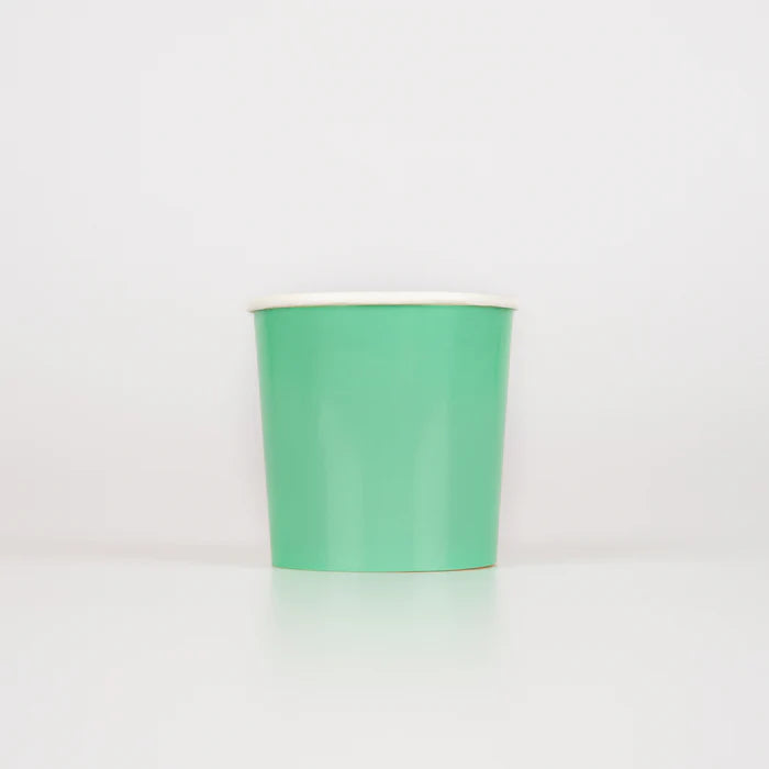 Emerald Green Tumbler Cups (x 8)