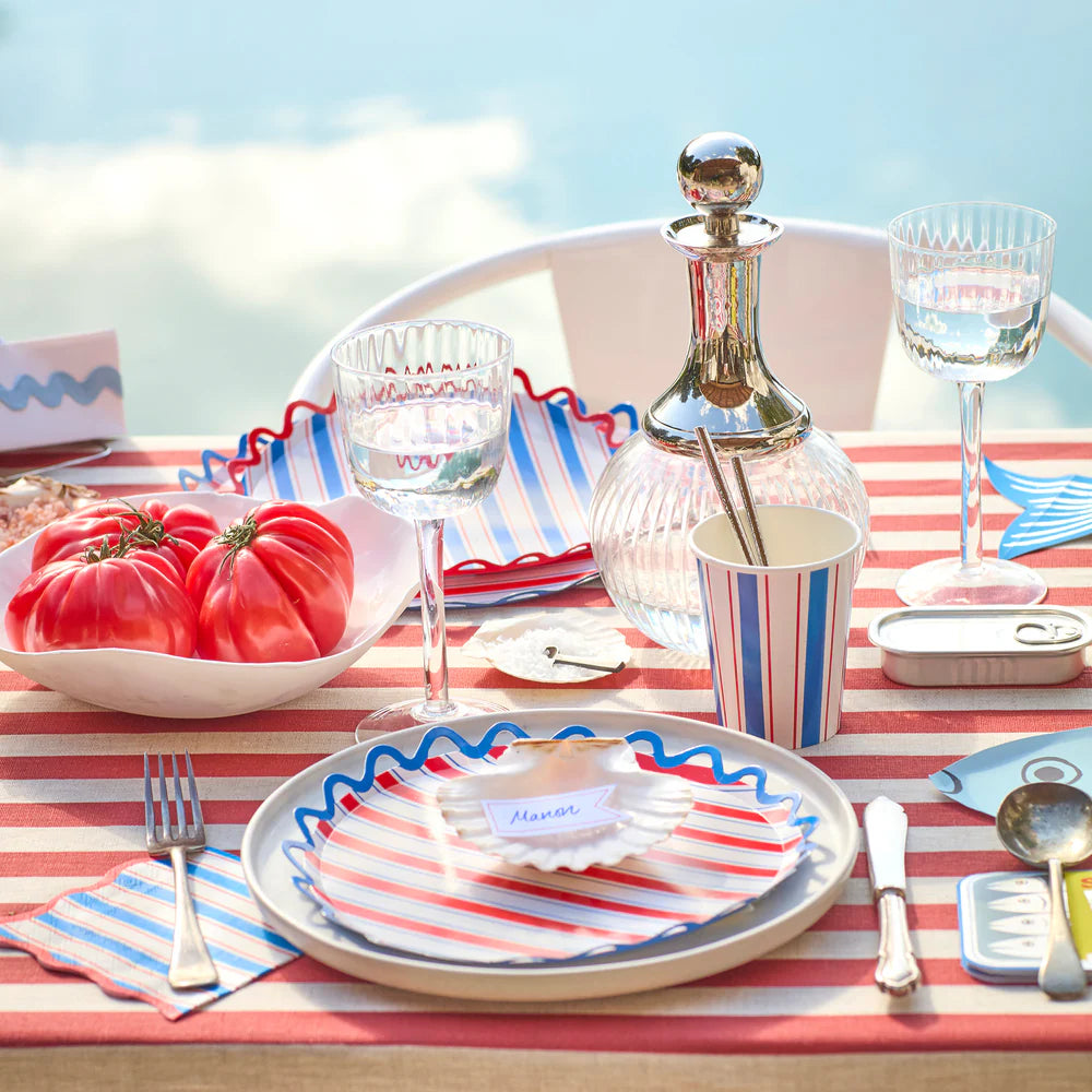 Nautical Striped Small Napkins (x 16)