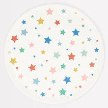 Star Pattern Recycled Plastic Large Plates (x 6)