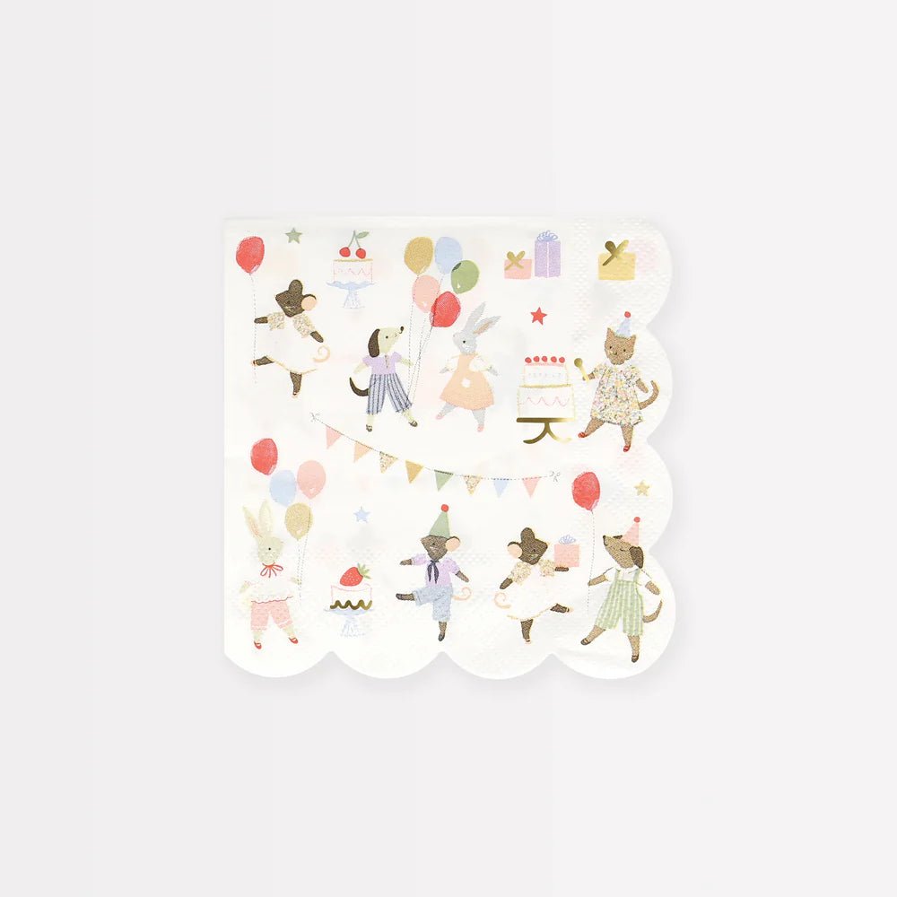 Animal Friends Small Napkins (x 16)