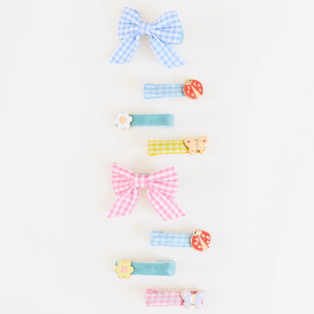 Little Garden Hair Clips (x 8)