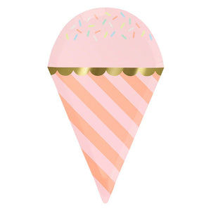 Ice Cream With Sprinkles Plates (x 8)