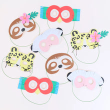 Jungle Jamboree Party Masks (x 8)