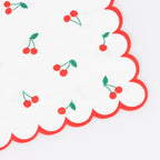 Cherry Pattern Small Napkins (x 16)