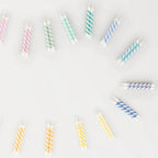 Rainbow Striped Mini Candles