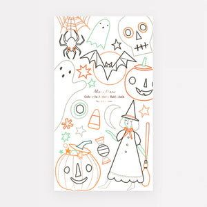 Halloween Color In Activity Tablecloth