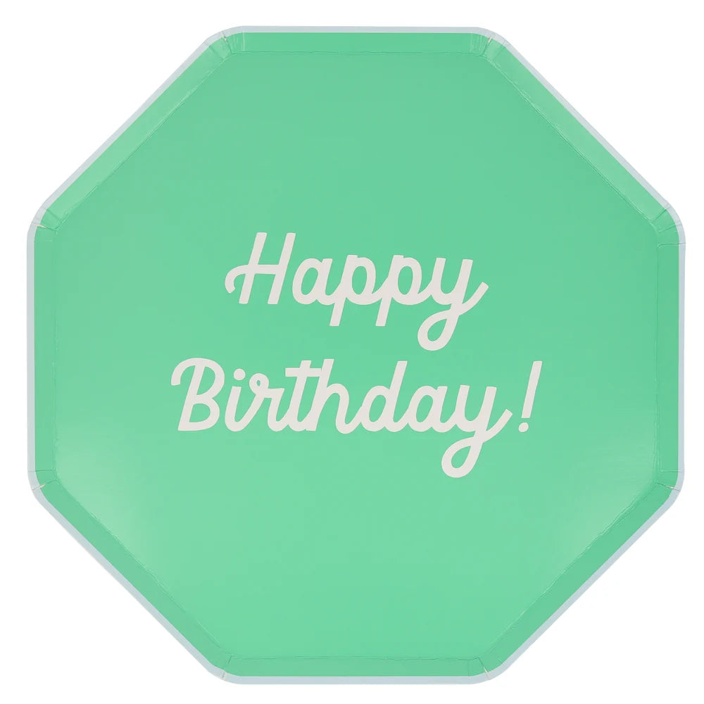 Mixed Happy Birthday Dinner Plates