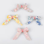 Floral Pattern Bow Hair Clips
