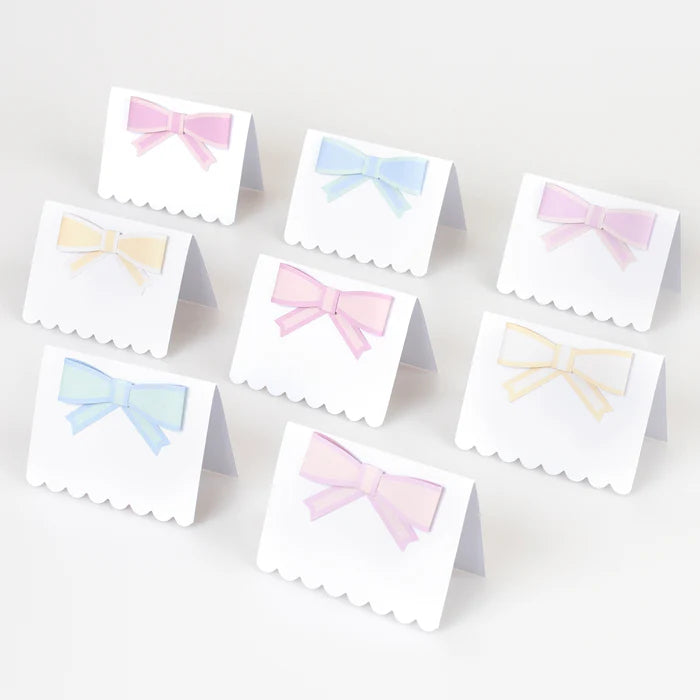 Pastel Bow Place Cards (x 8)