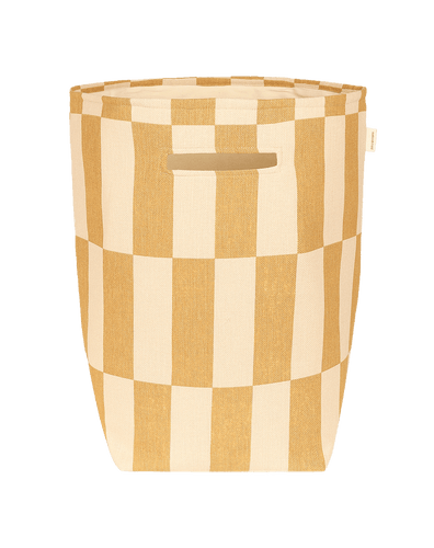 Vibes Large Storage Basket Mustard and Sand Tiles