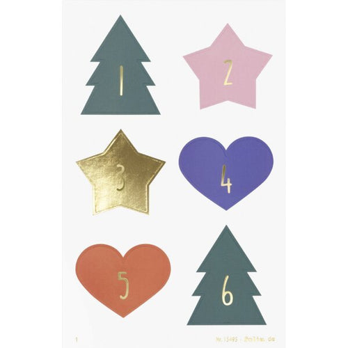 Advent calendar stickers Jolly Mix