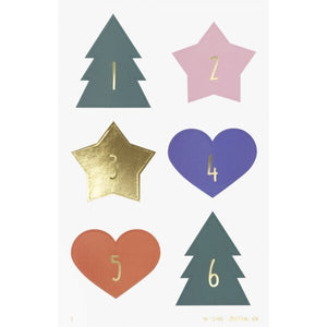 Advent calendar stickers Jolly Mix