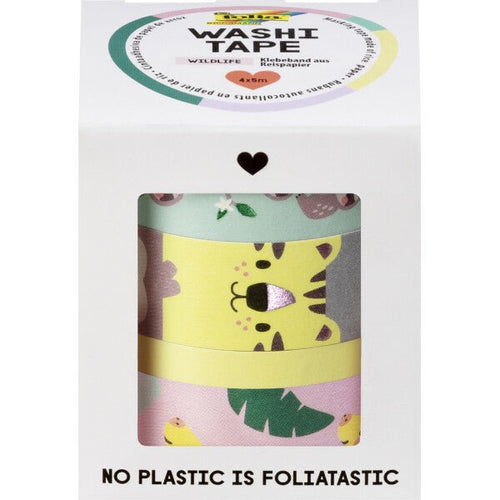 Washi-Tape 4er-Set Hotfoil  Wildlife
