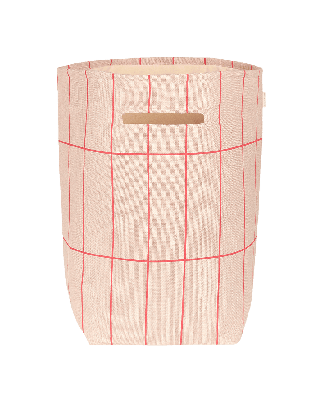 Vibes Large Storage Basket Pink Red Grid