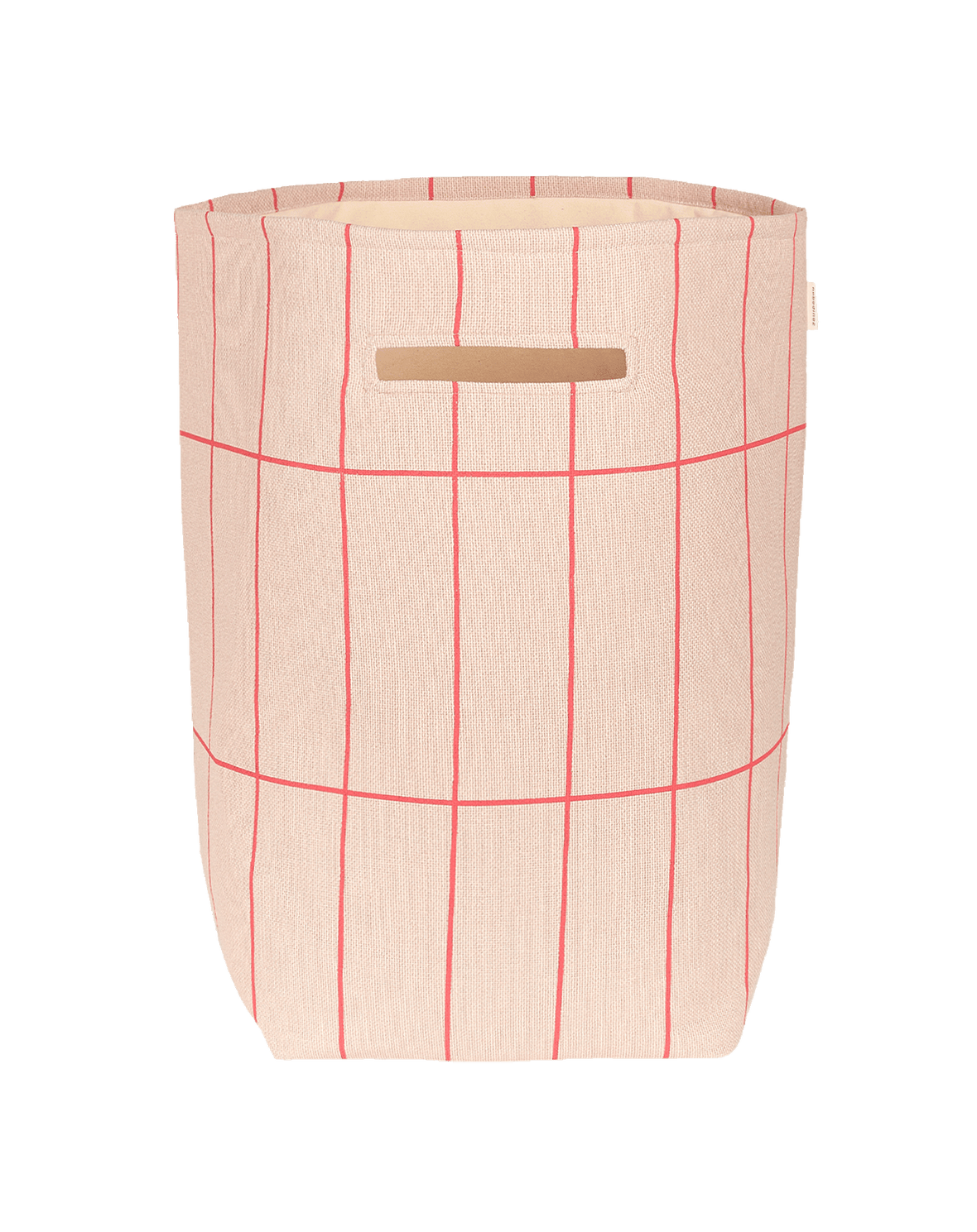 Vibes Large Storage Basket Pink Red Grid