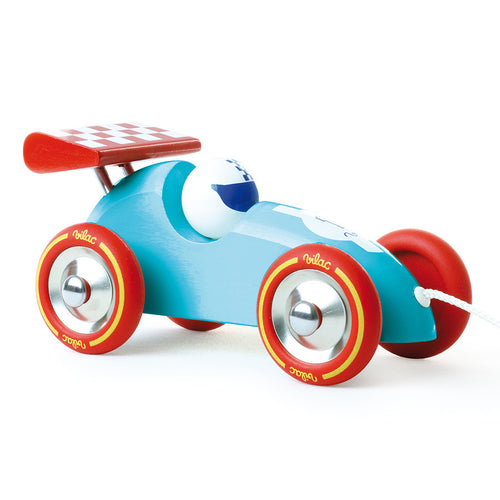 Turquoise & Red pull along racing car