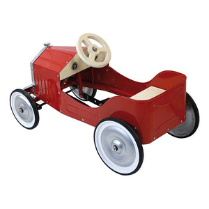 Large red pedal car