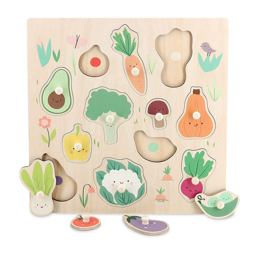 Vegetables peg puzzle