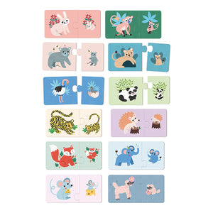 Mom-baby match puzzles