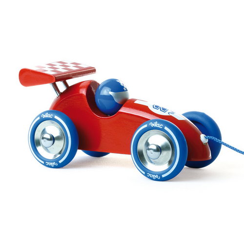 Red & Blue pull along racing car